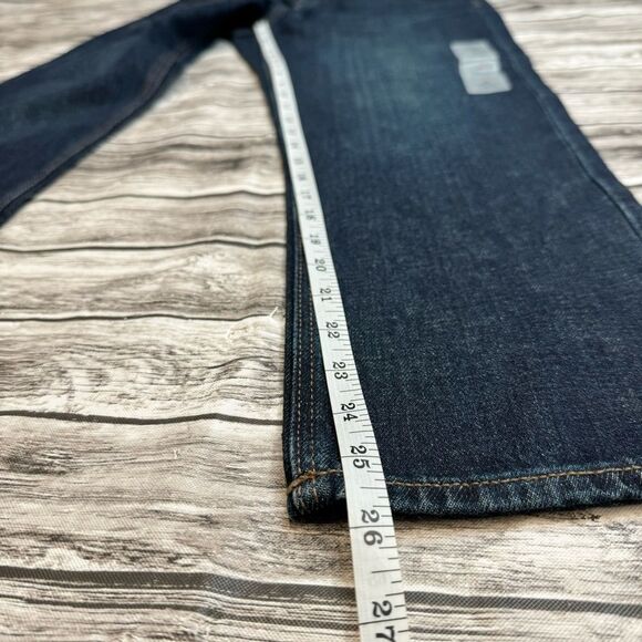 Old Navy Women's High-Rise Slouchy Straight Crop Button Fly Jeans 0 Blue Denim - Picture 12 of 12